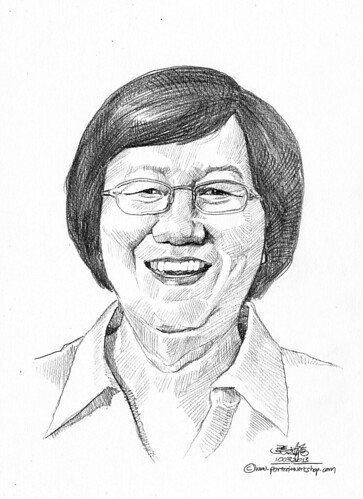 Pencil portrait for Chinese Swimming Club Dr Ng Keck Sim - 19