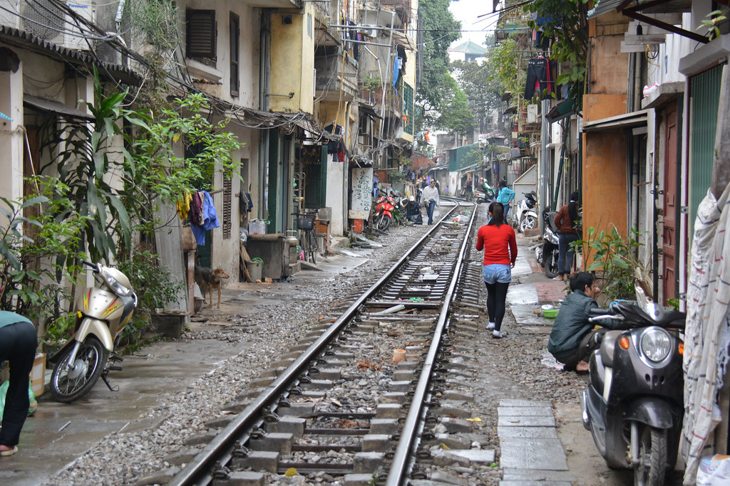 By the train tracks, Hanoi