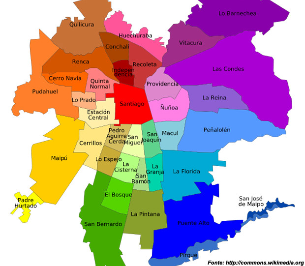 Mapa de Santiago