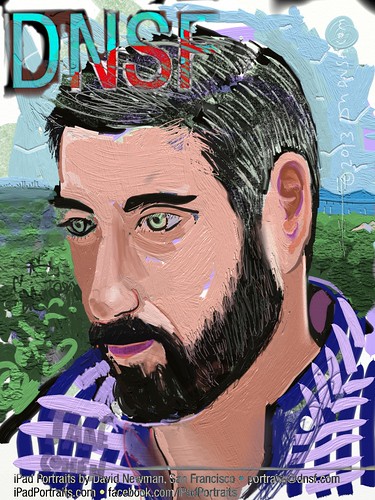 iPad Portrait of Jake Cohen Working at 500 Startups in Silicon Valley Today by DNSF David Newman