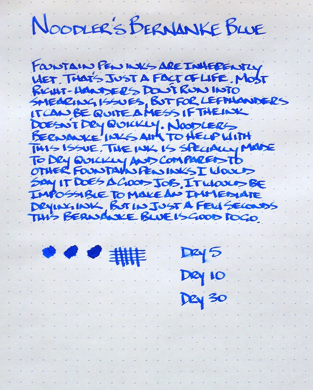 Noodler's Bernanke Blue Ink Review — The Pen Addict