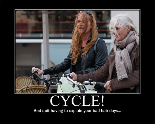 Cycle! And quit having to explain your bad hair days... - Copenhagen Bikehaven by Mellbin