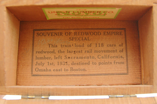 when was this commemorative redwood empire special box made? I.