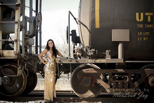 Senior in Prom Dress by Train