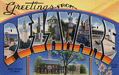 Delaware Large Letter Postcards