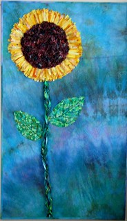 Sunflowers Make Me Happy  created for Project Quilting Season 4 Challenge 3 Annice's Vision