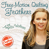 angela walters class at craftsy on free-motion quilting feathers