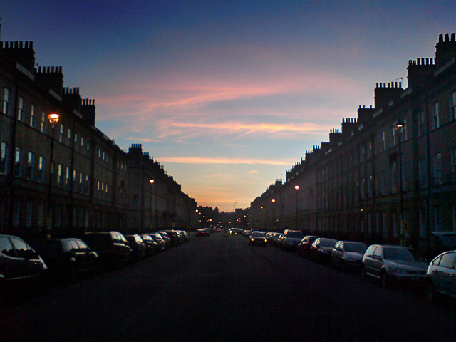 great pulteney street, sunset