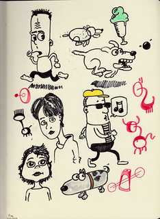 doodles and pen tomfoolery from a new Moleskine Folio A4 sketchbook