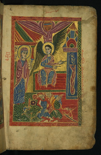 Gospel Book, Holy Women at the Tomb of Christ, Walters Manuscript W.540, fol. 13r by Walters Art Museum Illuminated Manuscripts