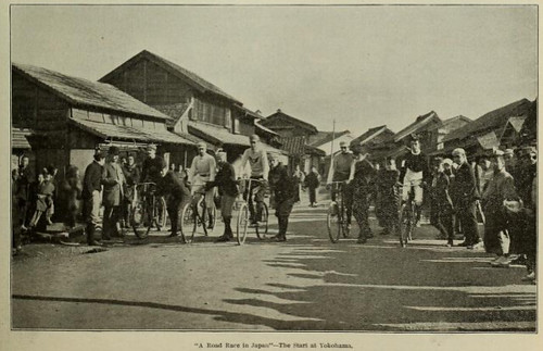 Bicycle road race in Japan