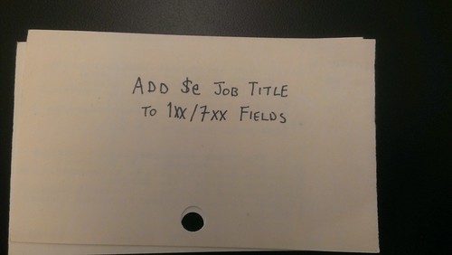 add $e job title to 1xx/7xx fields