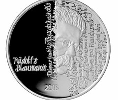 Latvia  Rudolf Blaumanis coin obverse