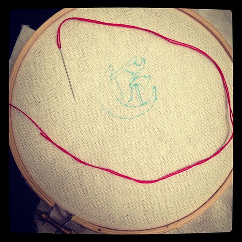 New embroidery project for Smitten Heart.