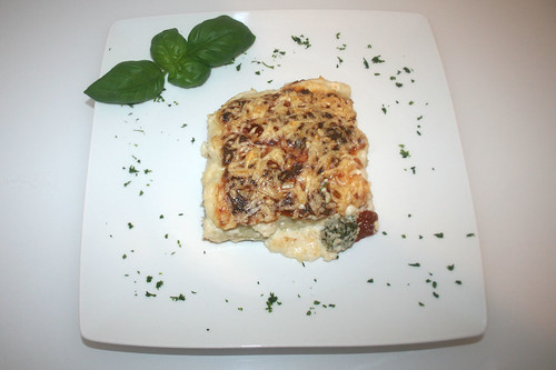 45 - Thunfisch-Cannelloni mit Spinat & Ricotta / Tuna cannelloni with spinach & ricotta - Serviert