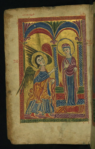 Gospel Book, Annunciation, Walters Manuscript W.540, fol. 7v by Walters Art Museum Illuminated Manuscripts