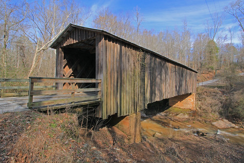 Elder Mill Covered Bridge, Rose Creek, Oconee County, Georgia 1 by Alan Cressler