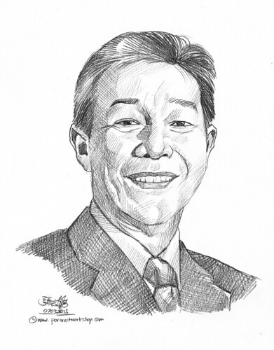 Pencil portrait for Chinese Swimming Club Tan Lai Choon - 14