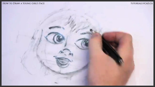 learn how to draw a young girls face 016