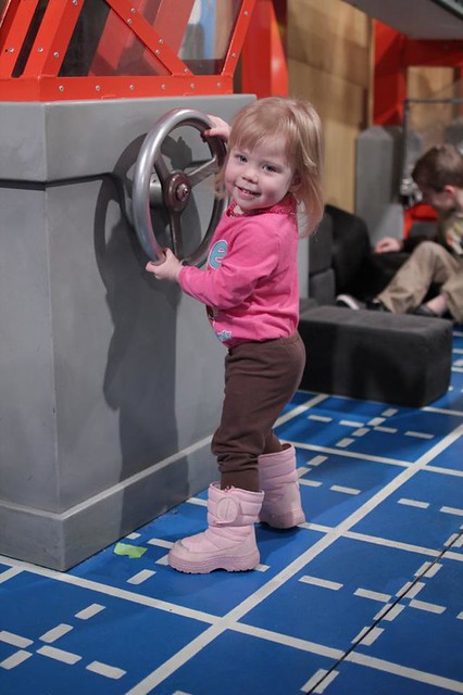 Lucy at the Children's Museum Rochester for Breakfast with Curious George