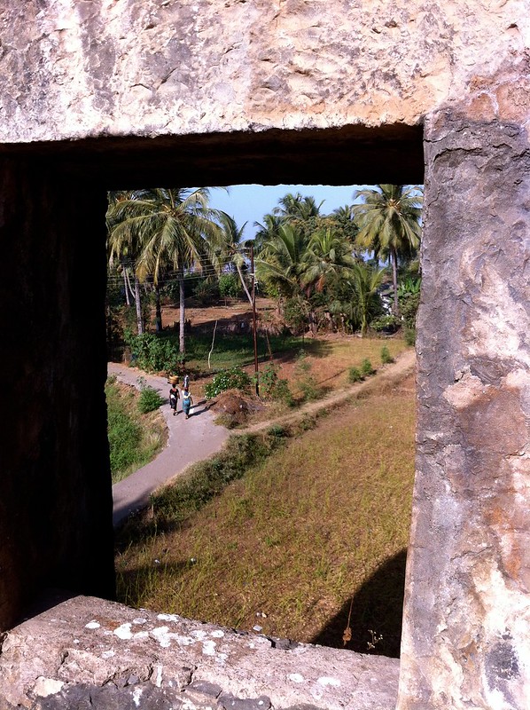 View of villagers homes from Arnala fort