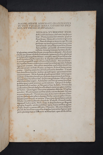 Title incipit of Servius Maurus, Honoratus: Commentarii in Vergilii opera