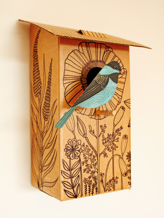 Cardboard Bird House