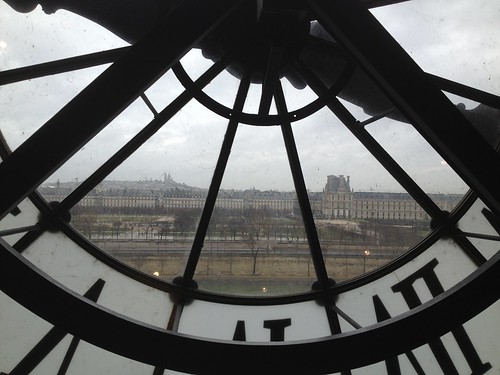 Sacre Coeur and the Louvre from the Musee d'Orsay