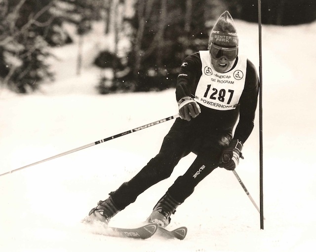 Jack Benedict skiing