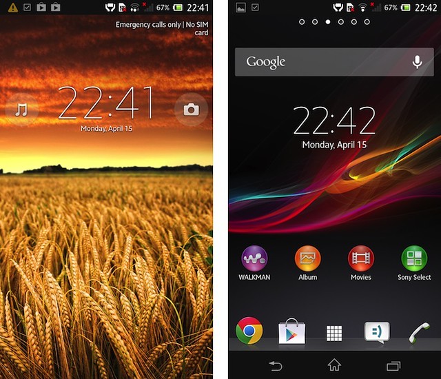 Tampilan antarmuka Android di Xperia Z yang telah dimodifikasi Sony (1)