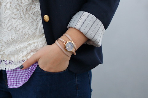 wrap watch with blazer