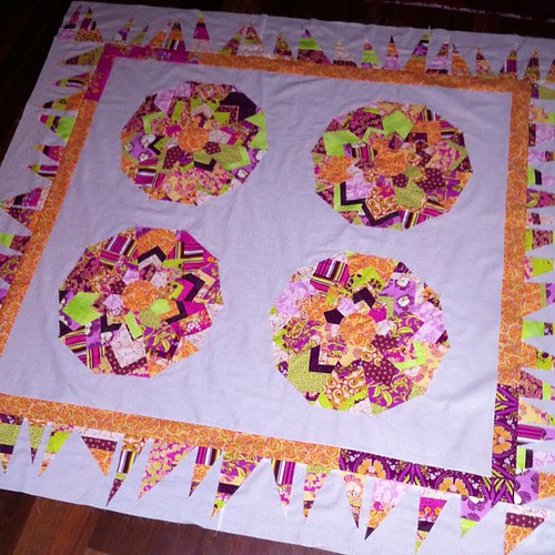 All borders on. Ready for quilting #finishit2013 by Scrappy quilts