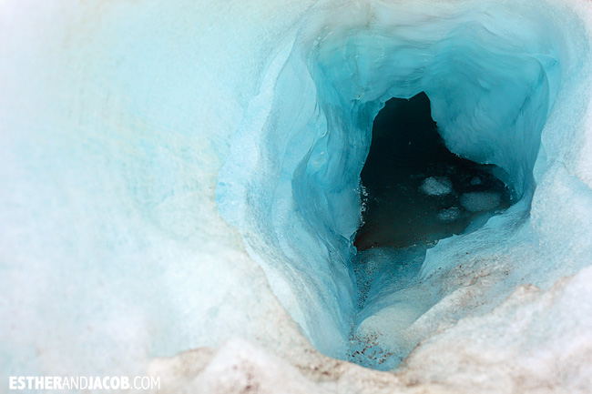 Blue Ice / Blue Glacier at Fox Glacier New Zealand.