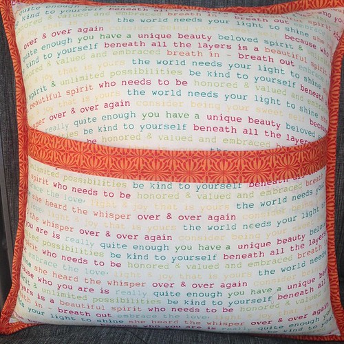 The back.... And yes the cushion insert is a tad too big!