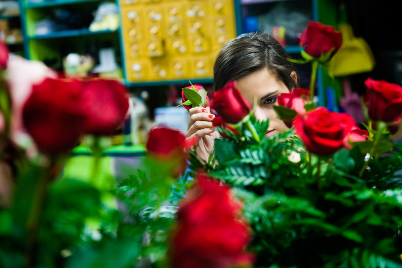 FLOWERING FIELDS: Students test work in the floral industry.