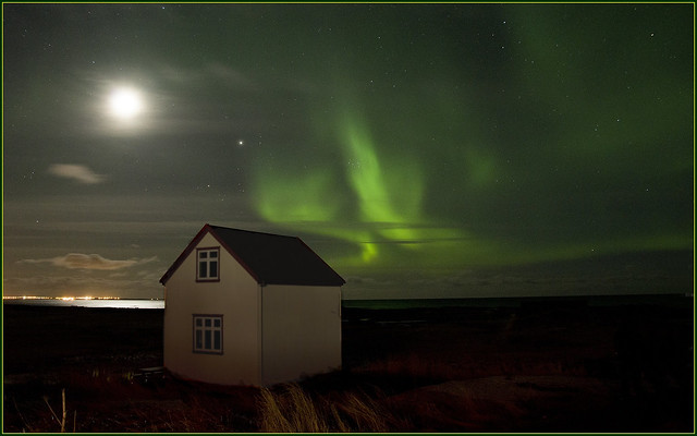 Northern Lights just outside Reykjavik