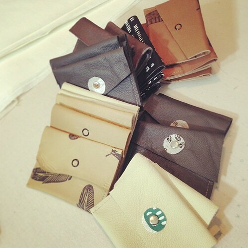 Little snap wallets, all in a row...