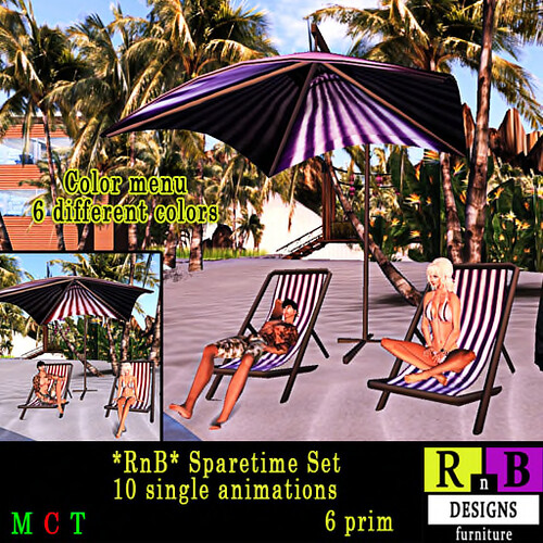 Weekly Promo *RnB* Sparetime Set -10 Poses_chair & Colors Menu-