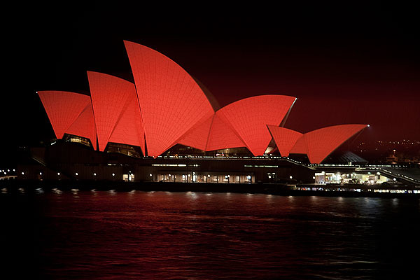 Red Sydney Opera House