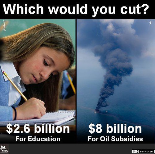 Which would you cut? Education or Oil Subsidies