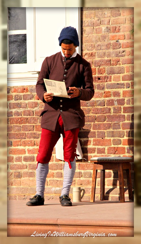 Young Colonial With Handbill