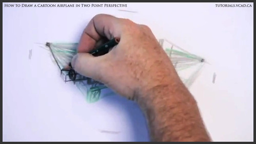 learn how to draw a cartoon airplane in two point perspective 010