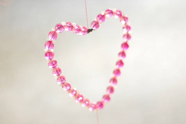 bead & sequin heart
