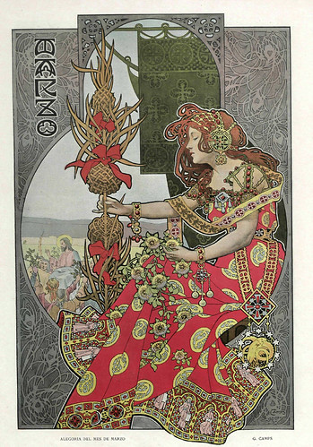 003-Alegoria del mes de Marzo- Gaspar Camps-Revista Álbum Salón-Enero de 1901 -Hemeroteca de la Biblioteca Nacional de España