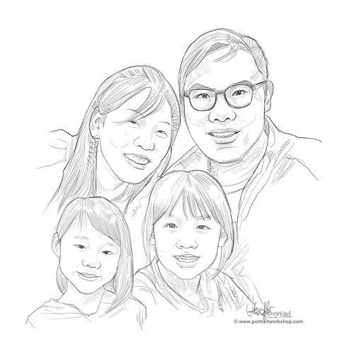 digital family portraits sketch