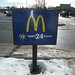 McDonald's Golden Arches in Canada with the Maple Leaf in the logo.