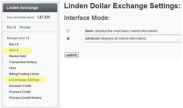 How to sell Lindens $L
