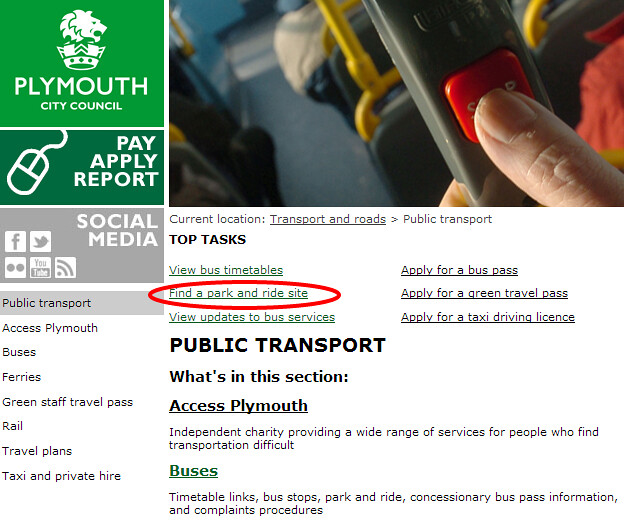 Plymouth City Council   Public transport