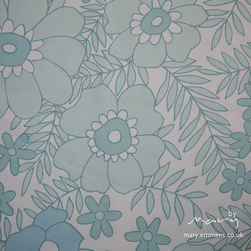 Vintage sheet - teal floral