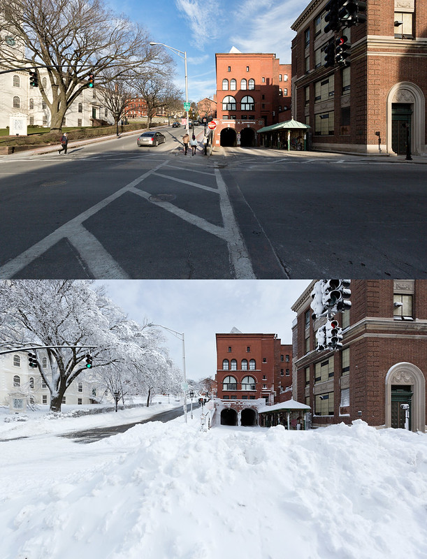 snow storm before & after